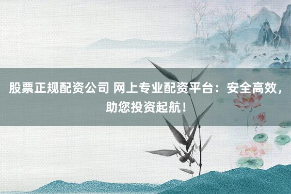 股票正规配资公司 网上专业配资平台：安全高效，助您投资起航！