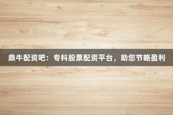 鼎牛配资吧：专科股票配资平台，助您节略盈利
